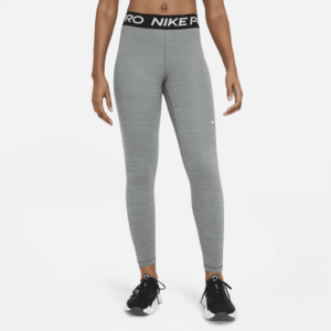 Nike Pro-leggings med mesh-paneler og mellemhøj talje til kvinder - grå