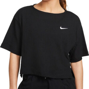 Nike Sportswear Ribbed Jersey Tshirt Damer Tøj Sort Xs