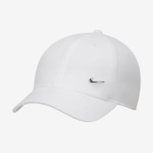 Ustruktureret Nike Dri-FIT Club-metal-Swoosh-kasket - hvid