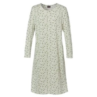 Trofe Bamboo Long Sleeve Dress Grøn blomstret Large Dame