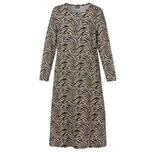 Trofe Zebra Long Sleeve Dress Flerfarvet bomuld Large Dame