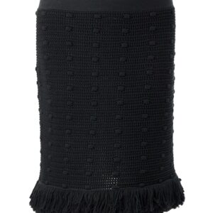 Bottega Veneta Sort Knitted Black Nederdel
