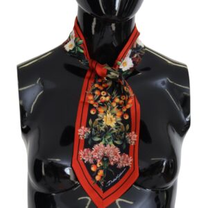 Dolce & Gabbana Multifarvet Blomster Silke Tørklæde
