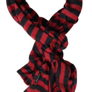 Dolce & Gabbana Rød Sort Acrylic Tørklæde