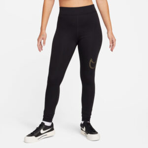 Nike Sportswear Premium Essentials Highwaisted Shine Leggings Damer Tøj Sort Xs