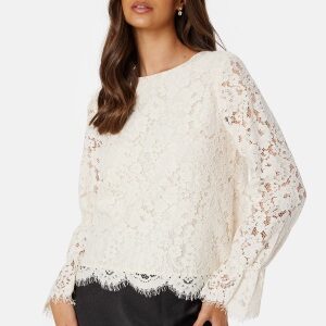 Y.A.S Perla LS Lace Top Whitecap Grey XL