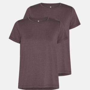 2-pack T-shirt | bambus | brun