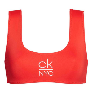 Calvin Klein Bikini Top, Farve: Rød, Størrelse: S, Dame
