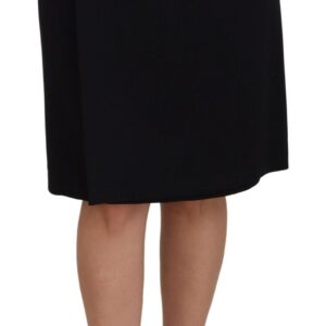 Dolce & Gabbana Black Wool Pencil Cut High Waist Skirt