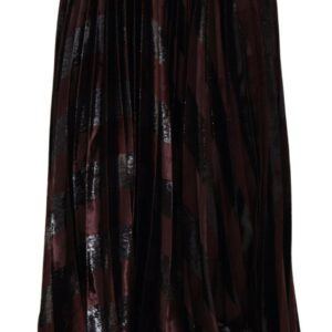 Dolce & Gabbana Brun Polyester High Waist A-line Maxi Skirt