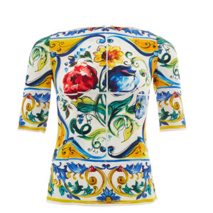 Dolce & Gabbana Majolica Multifarver Bluse Top