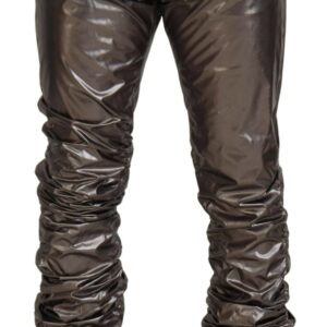 Dolce & Gabbana Sølv Metallic Nylon Stretch Bukser & Jeans