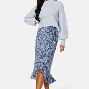 Happy Holly Selima frill wrap skirt Blue / Patterned 48/50