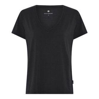 Jbs Of Denmark Bamboo Blend V-tee T-shirt, Farve: Sort, Størrelse: XS, Dame