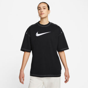 Nike Sportswear Swoosh Tshirt Damer Tøj Sort M