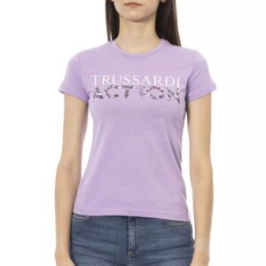 Trussardi Action Violet Bomuld T-Shirt