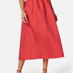 VILA Vimabelle HW Midi Volume Skirt Poppy Red 42