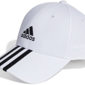 Adidas Baseball 3stripes Cotton Twill Baseball Kasket Unisex Tilbehør Og Udstyr Hvid Os Large