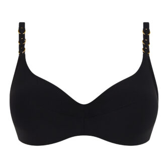 Chantelle Emblem Bikini Topp Med Bøjle, Farve: Sort, Størrelse: 80C, Dame