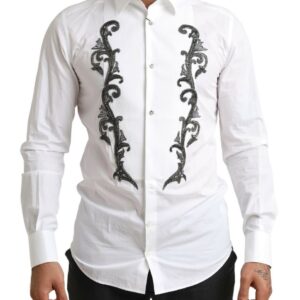 Dolce & Gabbana Hvid Slim Fit Skjorte