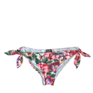 Dolce & Gabbana Multicolor Floral Swimwear Bottom Beachwear Bikini