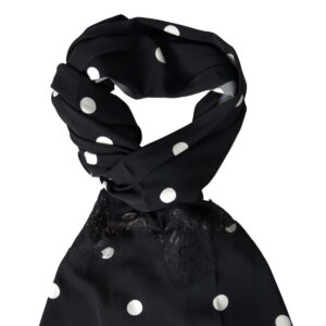Dolce & Gabbana Sort Silke Tørklæde