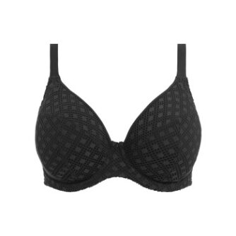 Elomi Bazaruto Underwire Plunge Bikini Top Sort polyamid I 75 Dame