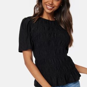 Happy Holly Wilima Short Sleeve Top Black 36/38