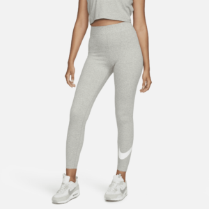 Højtaljede Nike Sportswear Classics-leggings med grafik til kvinder - grå