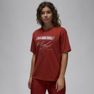 Jordan Flight Heritage-T-shirt med grafik til kvinder - rød