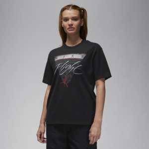 Jordan Flight Heritage-T-shirt med grafik til kvinder - sort