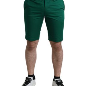 Dolce & Gabbana Deep Green Cotton Stretch Men Bermuda Shorts