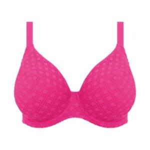 Elomi Bazaruto Underwire Plunge Bikini Top Rosa polyamid F 80 Dame