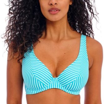 Freya Jewel Cove UW High Apex Bikini Top Turkis Mønster D 75 Dame