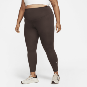 Højtaljede Nike One-leggings til kvinder (plus size) - brun