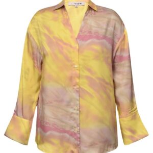 A-View - Skjorte - Carina Shirt - Yellow/Rose