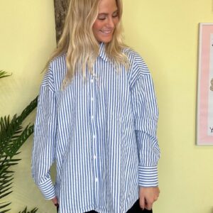 A-View - Skjorte - Sonja Shirt - Blue/White Stribe