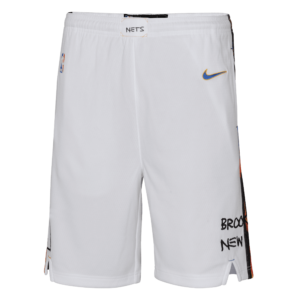 Brooklyn Nets-Nike Dri-FIT NBA Swingman-shorts til større børn - hvid