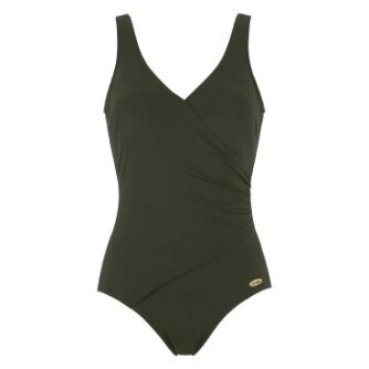 Damella Julia Chlorine Resistant Swimsuit Mørkgrøn polyamid 36 Dame