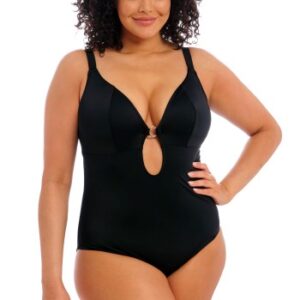 Elomi Plain Sailing Non Wired Plunge Swimsuit Sort H 80 Dame