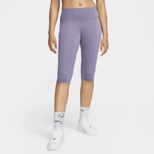 Højtaljet Nike One-caprileggings til kvinder - lilla