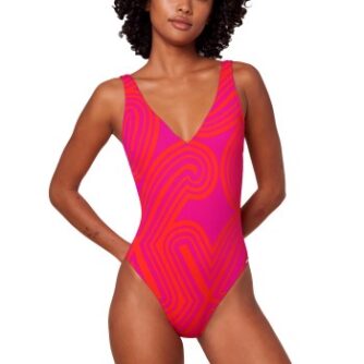 Triumph Flex Smart Summer 08 Padded Cup Swimsuit Rosa Mønster Fit Smart 1 Dame