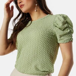 VILA Vianine S/S Puff Sleeve top Swamp XL