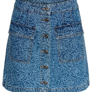 Y.A.S - Nederdel - Rosalyn Hw Mini Skirt S. - Medium Blue Denim