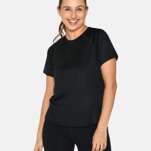 Zebdia Women Sports T-shirt, Farve: Sort, Størrelse: S, Dame