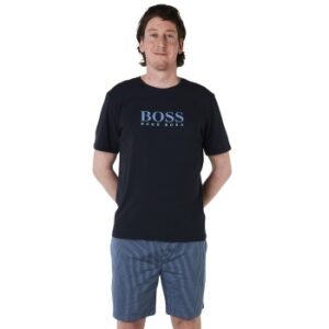 BOSS Urban Short Pyjama Mørkblå bomuld Large Herre