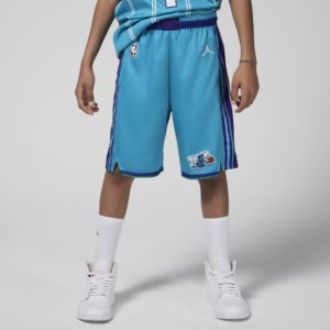 Charlotte Hornets 2023/24 Hardwood Classics Jordan Dri-FIT NBA Swingman-shorts til større børn (drenge) - blå