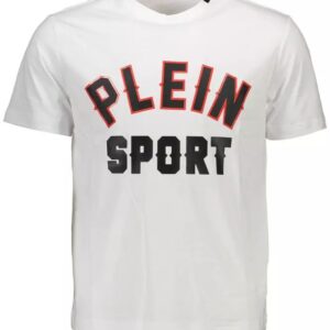 Plein Sport Hvid Bomuld T-Shirt