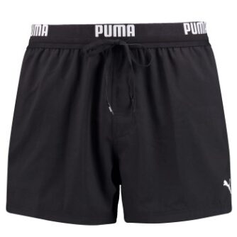 Puma Badebukser Logo Short Length Swim Shorts Sort polyester Large Herre