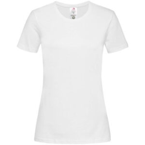 Stedman Classic T Organic Women Crew Neck Hvid økologisk bomuld X-Small Dame